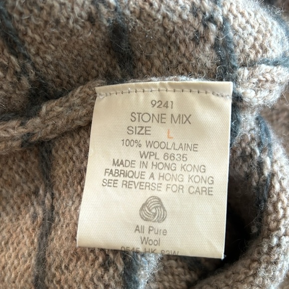 Woolrich Vintage Wool Cardigan Handframed Women’s Size Large Fall leaf Trim - Picture 6 of 7